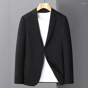 Abiti da uomo maschio nero blazer di lusso autunno e inverno singolo petto di moda casual slim fit man 4xl