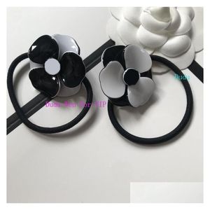 Party Favor Classic Camellia Hair Tie Fashion Accessories Collection Artikel Akryl Rope Gift With Paper Card Drop Delivery Home Garden Otsyc