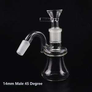 Yeni Cam Kül Catcher 90 45 derece 14mm 18mm Matrix PERC PERC Bubbler Cam Su Boru Yağ Teçhizatları