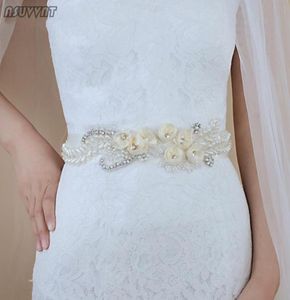 Wedding Sashes Fashion Rhinestone Belts Flowers And Pearl Bridal Sash Beaded Ribbon For Women Girl Party Dress Up7068445