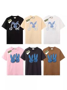 Camisetas femininas e homens Guhome G-i Manga curta T-shirt Antiga Família Unissex Brand Trendy Casual Algodão solto de mangas curtas de ovelha de ovelha de coelho estilo