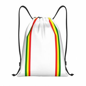 Rasta Stripe Rasta Farbkordel Backpack Sports Gymbag für Männer Frauen Jamaikanische Laden Sackpack A3fy#