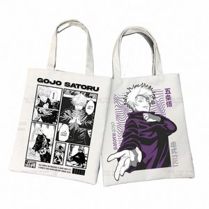 jujutsu kaisen gojo Satoru oda anime omuz tuval çantaları büyük kapasiteli kolej harajuku çanta kadın çanta dükkan çantası o7td#