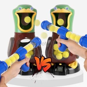 Gun Toys Hungry Shooting Duck Toys Air-driven Gun Soft Bullet Ball With Light Electronic Scoring Battle Games Funny Gun Toy for Kids 240416