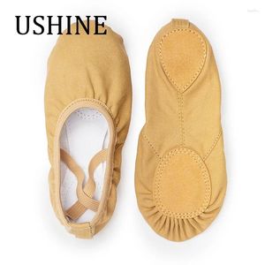 Dansskor Ushine Women Ballet Canvas Girls Slippers Split Sole Gymnastics Yoga Dancing Children Adult Ballerina