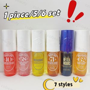 5 stycken/set parfym neutral deodorant spray bärbar flaska fuktgivande långvarig kvinnlig fruktkroppspray varar mild och inte skarp