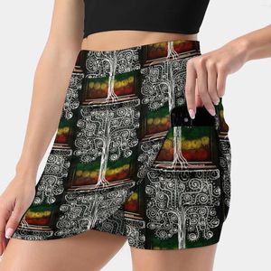 Skirts Rasta Tree On Black Korean Fashion Skirt Summer For Women Light Proof Trouser