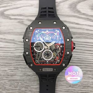 Designer luxury mens watch Super mechanical wrist watches Rm50-03 mens series carbon fiber multi-function style Designer Amazing High quality