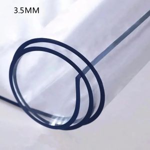 Weiches Glas Tischtuch weiche PVC Transparente Tischdecke wasserdichte rechteckige Tischabdeckungskissen Küche Öldichte Tischmatte 240402