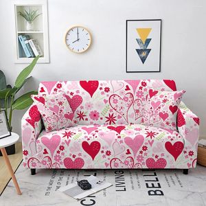 Крышка стулья Pink Heart Print Dofa Cover для гостиной эластичная растяжка в кресле угловой