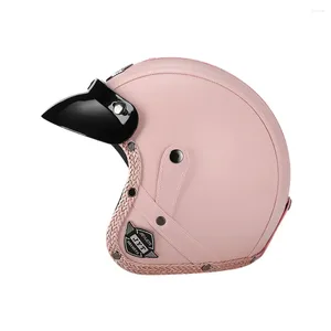 Motorcykelhjälmar Halva ansiktshjälm Jet Abs Motorcykel Electric Safety Mask Bubble Visor Moto Casco Casco