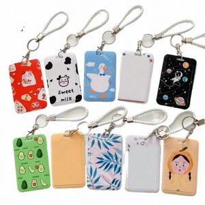Waterproof Carto Plastic Card Cover Women's Kids Bus Credit ID Busin Working Bank Card Badge Holder Protective Cover 59ZD#