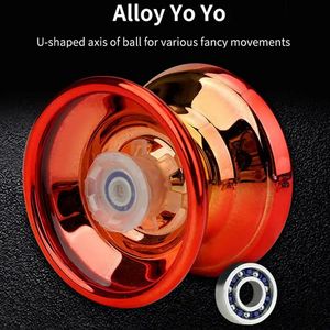 Professional Alloy Yoyo Magic Toy Strong Impact Resistant Trick Yo-Yo Ball For Exercise Hand-Eye Coordination For Kids Beginners 240411