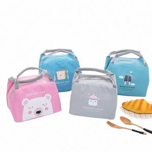 Söt Carto Lunch Box Bag Stor kapacitet Vattentät Oxford Thermal Cooler Bag for Women Girls and Kids A9DS#