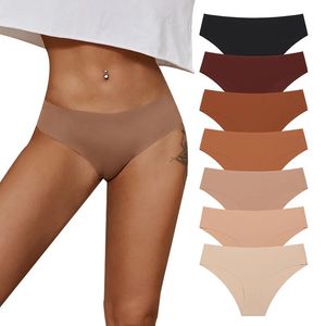 Seamless Panties for Women Breathable Low Waist Sexy Underwear G-string Solid Silk Panties Brief Breathable Lingerie Female 240401
