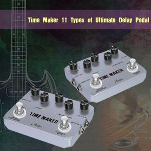 Cables Rowin Time Maker 11 Types of Ultimate Delay Bass Guitar Effect Pedal Stereo with Tap Tempo