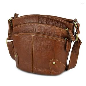 Shoulder Bags Cowhide Women Crossbody Bag Genuine Leather Small Messenger For Ladies Shoudler 2024 Bolsa Feminina Bolso Mujer AR01