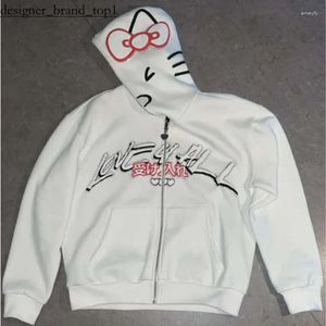 Y2K Hoodie con cappuccio in stile pigro retrò per donne quando è allentata divertimento multiple con cappuccio piena zip casual y2k jache di felpa y2k harajuku shirt y2k americano 8598