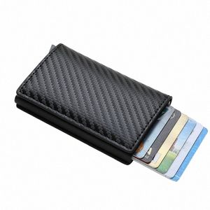 anti RFID kreditkortshållare smart minimalistisk plånbokficka män kvinnor smal korthållare bank säker kreditkort fall droppfartyg c2ly#