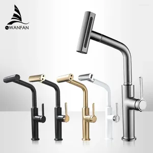 Küchenarmatur Schwarze Rotation Waterfallstrom Sprühemaschinen Waschbecken oder Gold Wasserhahn Accessoire 866118