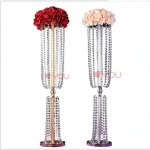 Decoração de festa 4pcs 80 cm de altura Crystal Wedding Road Lead Piece Centerpipe Decoration/ para Tabela