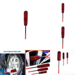 2024 Car Wheel Cleaning Brush Tire Rim Washing Clean Soft Plush Wheel Rim Brushes For Car Trunk Motorcycle Auto Detailing Wash Brush