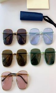 Óculos de sol femininos 0802S Mens Big Box Personalidade Metal Fashion Fashion Shop