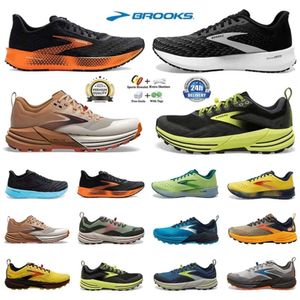 TOP Brooks Cascadia 16 Mens Running Shoes Hyperion Tempo Triple White Mesh Fashion Trainers Outdoor Men Casual Sports Sneakers Jogging Walking 63