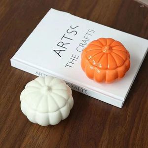 Titulares de vela Creative Ceramic Pumpkin Decoration Decoration Candlestick Cera Melt Burner Home Aroma Container Wedding