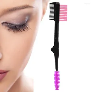 Makeup Brushes Eyebrow Eyelash Shaper Foldable Dual Comb Double Head Reusable Mascara Applicator Tool Grooming For Women