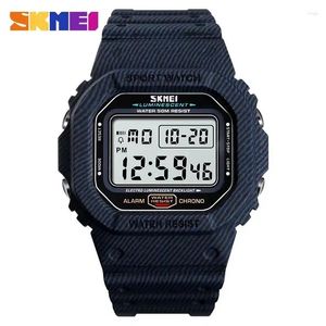 Armbandsur SKMEI 1471 Digital klocka för män vattentät elektronisk sportmens militär nedräkning väckarklocka 1628 Reloj Hombre