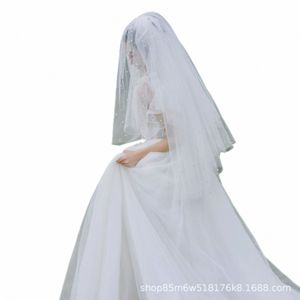 cut Edge Two Layers Wedding Bridal Veil with Comb Cheap Voile Mariage Wel Accories Y6cw#