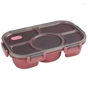 Dinnerware Portable Bandeja de jantar separada Bento Bento e dividido para o escritório da escola Campo ao ar livre C44