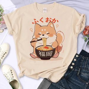 Shiba Inu Top Women Anime Tshirt Kvinnliga designerkläder 240416