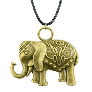 Pendant Necklaces 1pcs Double Sided Elephant Necklace Findings Jewelry Materials Chain Length 45 4cm