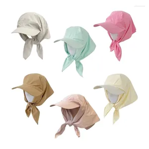 Ball Caps F42F Outdoor Sun Hat Adult Self Tie Turban Baseball For Travel Camping Sunproof