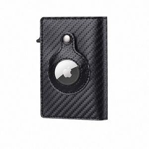 2023 Apple Airtag Wallet Men Carb Fiber Fi IDクレジットカードホルダーrfid Slim Airtag Slideウォレットデザイナーカード所有者F2x7＃