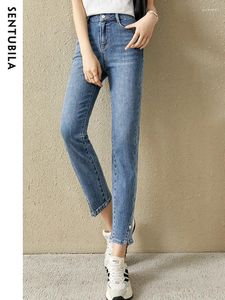 Jeans femminile Sentubila High Waist Blue for Women 2024 Primavera Summer Fashi