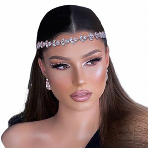 Youlapan Wedding Head Piece Bridal Hair Accores Shiny Rhineste pannband för party brud tiara pannhuvud hp309 u1mr#