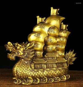Dekorative Figuren Kupferstatue reines Segeln glatt Dragon Boat Decoration Shop Office Eröffnung Business Gift