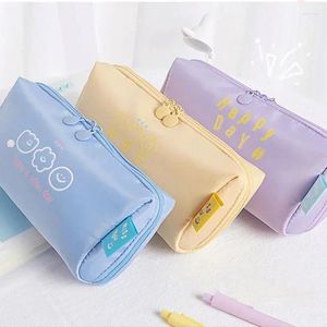 Canvas Pencil Case Kawaii Fälle Schulzubehör Korean Stationery Supplies süße Stiftbeutel