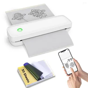 Macchina di trasferimento di stencil stampante per stampante termico con inchiostro wireless portatile con 30 fogli di carta