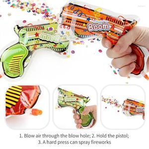 Party Decoration 12pcs Handheld Inflatable Guns Confetti Balloon Fireworks Cannon Festive Birthday Wedding Decorations Baby Shower
