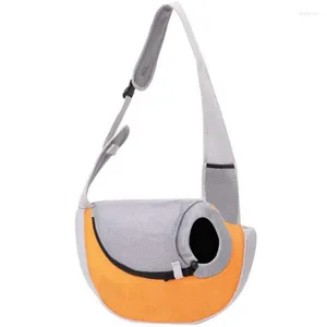 Cat Carriers Pet Carrier Hand Free Sling Adjustable Padded Strap Tote Bag Breathable Shoulder Safety Belt Carrying For Small Dog