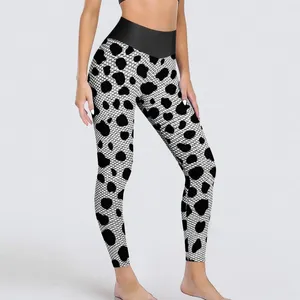 Women's Leggings Black Dalmatian Sexy Cow Print Workout Yoga Pants High Waist Seamless Sports Tights Lady Graphic Leggins Birthday Gift