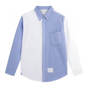 Camisas masculinas top small cavalos de qualidade bordada blusa de manga comprida cor sólida cor slim fit