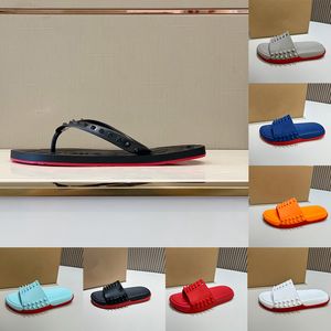 Spikes Rivet Designer Slippers Take It Easy Studs Style Mules Street Room Summer Sandals pantoufle famous Mens Sandale Slides Sliders Beach Shoes flip flops