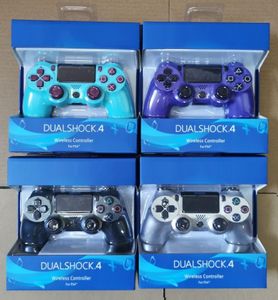 Controller wireless Bluetooth 18COLORS per i controller della maniglia del gioco GamePad per vibrazioni PS4 per logo con boxe al dettaglio4980708