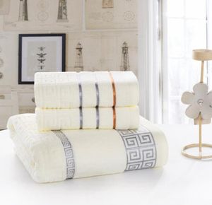 Hand Bathroom 100 Cotton Towel Set for adults 1pc Bath Towel 2pcs Face el Towel Whole 3pcset6405096