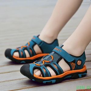 Basketball Shoes Fashion Children Sandals For Boys Girls Non-Slip Beach Kids Closed Toe Sports Casual Hook&